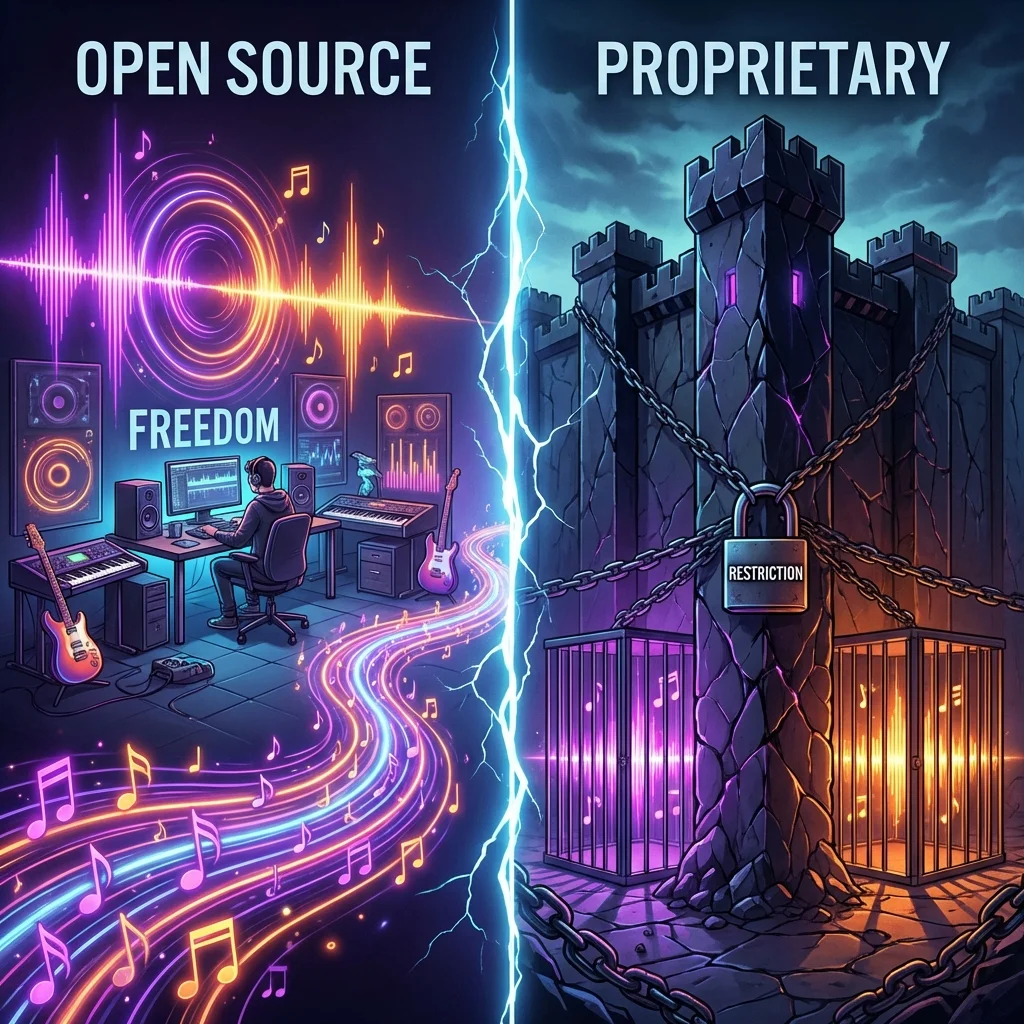 Suno vs Udio: The AI Music War Between 'Open Studios' and 'Walled Gardens'